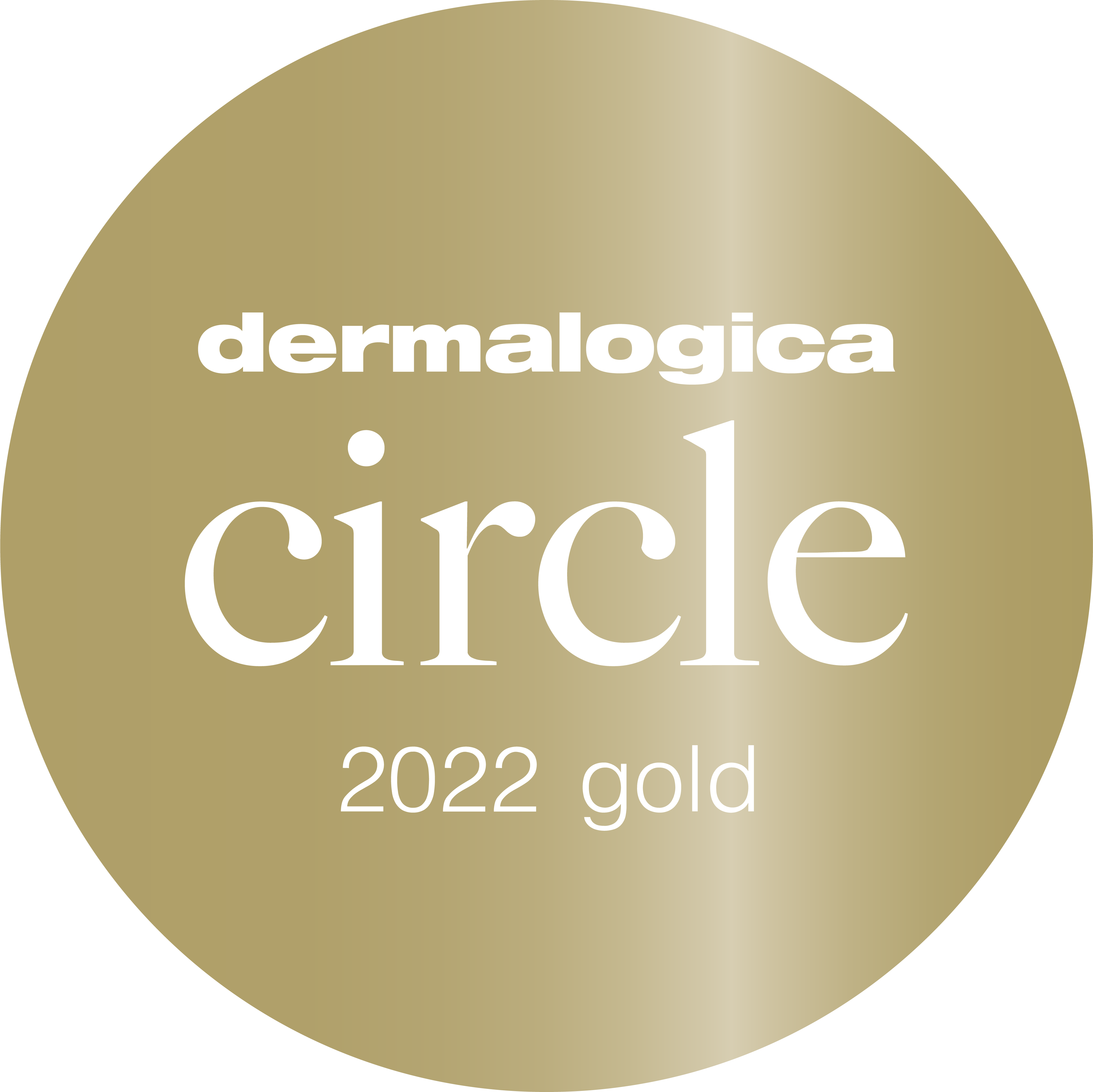 dermalogica circle gold 2022 logo